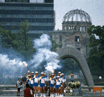 広島大会の採火式