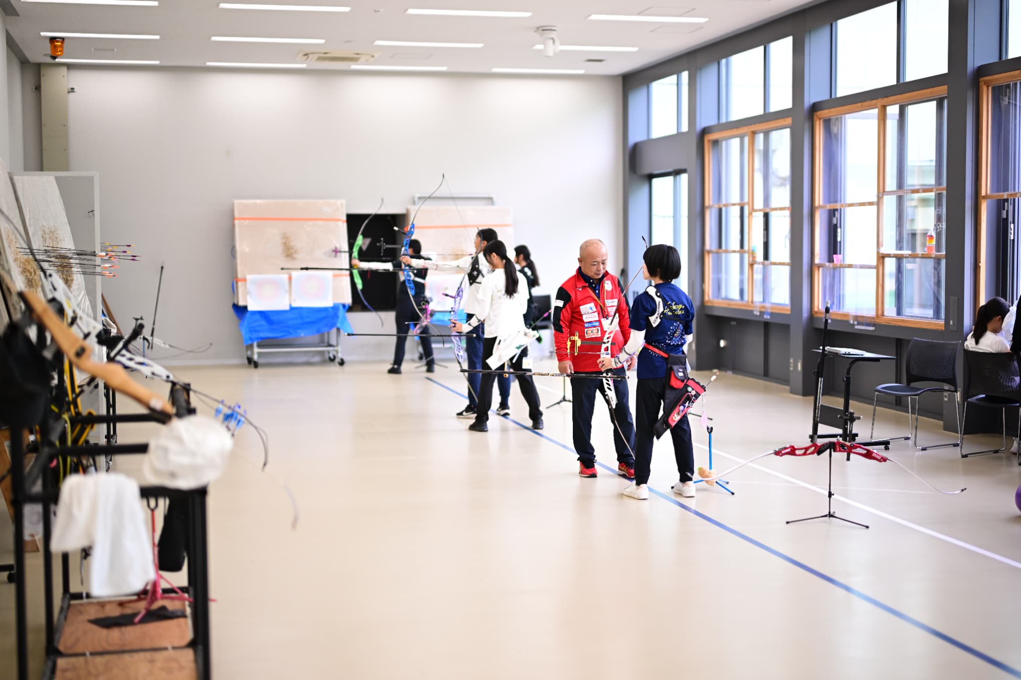 アーチェリーの練習風景（写真：アフロスポーツ）