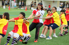 大林素子さんらが小中学生と交流！「オリンピックデー・フェスタ in 鏡石」レポート